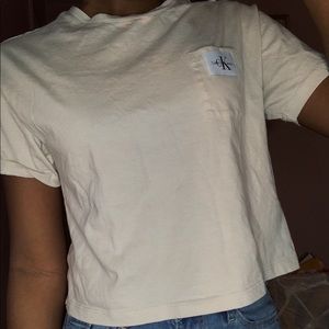 Calvin Klein cream crop top
